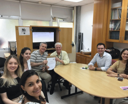 O Prof. Lucas Blanco, o Prof. Dr. Fagundes e os Estagiários de DST de janeiro de 2020